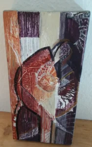 Malerei von Mechtild Gerhards „Wachsen II “, Mischtechnik, 15x30 cm
