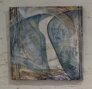 Malerei von Mechtild Gerhards „Wind“, Mischtechnik, 40x40 cm